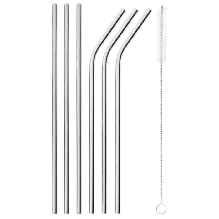 Sambonet Mix & Play Straws with brush - Set od 6 slamčica
