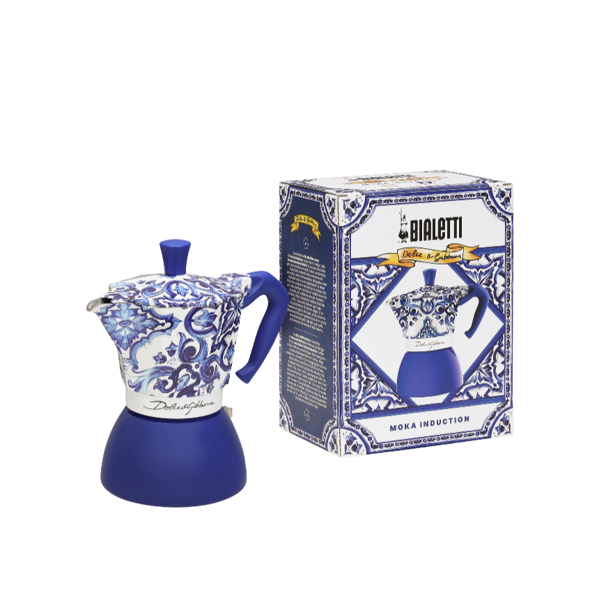 Bialetti and Dolce & Gabbana Mediterranean Blue - Moka Induction 4 cups - Image 2